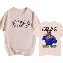 2024 Tour Rels B Flakk Tshirt Cotton Summer Casual UnisexWomen Teeshirt Hip Hop Streetwear Camisetas Short Sleeve Unisex Clothes S
