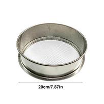 Garden Home Stainless Steel Meaty Garden Compost Soil Stone Sieve Mesh Filtration Gardening Tool 20/30cm 8 Mesh