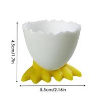 1Pcs Cute Creative Egg Cup Holder Egg Holder Opener Separator Boiled Eggs Container Kitchen Tools Gadgets Supplies geltona