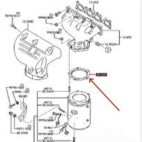 1 X Manifold Gasket Replacement Zm01-20-520 For Mazda 323 1998-2003