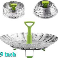 For Pot Pan Instant Pot Stainless Steel Folding Steamer Basket Expandable Veggie Steamer Insert Cooking Food Anti-Rust HD