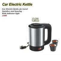 Cigarette Lighter Car Electric Kettle Portable 500ml Stainless Steel Instant Heating Auto Power-Off Travel Kettle for Daily Use juoda