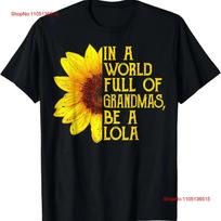 In A World Full Of Grandmas Be Lola Filipino Grandma T Shirt  vintage Washed fashion streetwear Comfortable Breathable Soft S įvairiaspalvis
