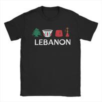 Vintage T Shirt Beach Lebanon Flag Hip Hop T Shirts  Cotton Tshirt for Couple Y2K Basic Short Sleeve Tees S įvairiaspalvis