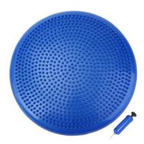 Round Balance Board with Pump Pad Foot Fitness Inflatable Seat Thick Yoga Massage Pain Relief mėlyna