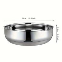 Stainless Steel Mixing Bowl: Large Capacity Food Prep Bowl for Dough, Baking & Kitchen Use sidabras