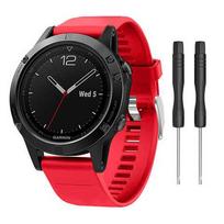 Gumowy Pasek Alogy Karbon Do Garmin Fenix 5/5 Plus/6/6 Pro Malinowy