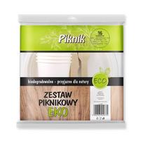 Zestaw Sztućców Piknikowych Eko Biodegradowalne Nóż Widelec Łyżka 4Osoby