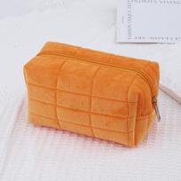 Velvet Pillow Storage Lazy Makeup Bag,large-capacity Storage Bag oranžinė