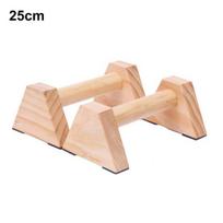 1 Pair Wood Push-up Bar Parallettes Bar Portable Quadrangle Design Bold Handle for Body Building 25 cm