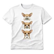 Chihuahua See Hear Speak No Evil T-Shirt Unisex Funny Cute Dog Meme Graphic Tee S įvairiaspalvis