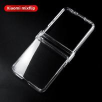 Transparent Plastic Phone Case for Xiaomi Mix Flip 2 Hard Shell Hinge Protective Cover Clear Xiaomi Mix Flip skaidri