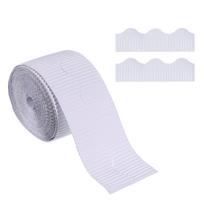 3.9inch x 49.2ft Bulletin Board Border Wall Decor Corrugated Paper Scalloped Trim Paper for Locker Classroom Cork Poster Boards balta