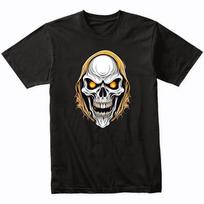 Scary Grim Reaper Skeleton Skull Face Halloween T-Shirt - Men's Halloween Shirt S įvairiaspalvis