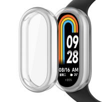 Soft Protective Cover for Xiaomi Mi Band 8 Case Full Screen Protector Shell Bumper Plated Case SmartWatch Accessories for Xiaomi For Xiaomi Band 8 skaidri