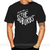 Men Short sleeve tshirt Arcade fire The Suburbs logo Unisex T Shirt Women t-shirt male brand teeshirt men summer cotton t shirt S įvairiaspalvis