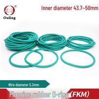 Green Fluororubber O-ring Seal, Inner Diameter 43.7-50mm, Corrosion Resistant ID 43.7mm (5 pcs) Green Fluororubber O-ring
