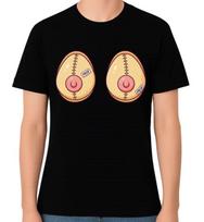Funny Fake Boobs Costume Graphic Unisex T-Shirt Party Joke Humour Tee S įvairiaspalvis