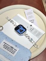 Zircon Chain Metal Strap for Apple Watch 11th Gen & UltraSE 38/40/41 žvaigždžių šviesos spalva