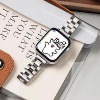 Compatible Metal Strap for Apple Watch Series 11, iWatch 98E, Xiaomi 9 Pro, Huawei GT6 Huawei Band 11/11pro sidabras
