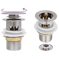 Vidaxl Sifonas Click-Clack, Sidabrinis, 6,4X6,4X9,1 Cm