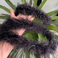 Various Sizes Of Ostrich Wool Strips ,Feather Strips ,Ostrich Feather Head Ornaments ,Wedding Dresses And Clothing Decorations 6-8cm