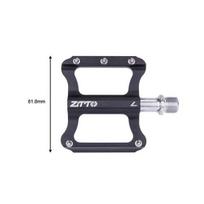 1Pair Universal Colorful Bike Pedals Aluminum Alloy Bicycle Flat Platform for Folding Mountain Road Bikes juoda