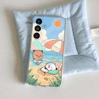 Cartoon Cute BuBu DuDu Phone Case For Samsung S30,25,24,23,21,22,20,10,5G,FE,lite,PIus,Ultra Transparent Cover SamsungS10