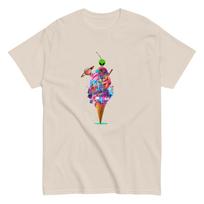 Trippy Ice Cream Glitch Graphic Art T-Shirt (Unisex) - Psychedelic Fashion Tee S įvairiaspalvis