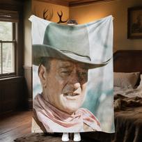 1pc John Wayne's iconic cowboy hat blanket, al season lightweigh Poster blanket home office outdoor nap multifunc Poster blanketional blanket 80cm x 120cm