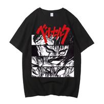 Anime Berserk Tshirt Summer Men Women High Quality Short Sleeve T Shirt Print T-shirt Tops  Trend Fans Clothes S įvairiaspalvis
