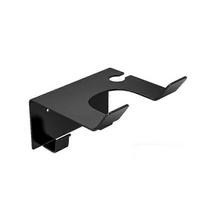 Hair dryer rack bathroom shelf bathroom wall mounted fan rack toilet perforated storage hanging rack, black