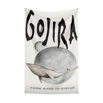 Tapestry gojira godzilla heavy metal band 75x100 juoda