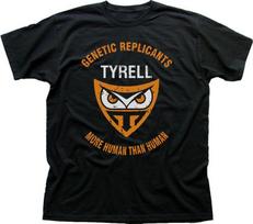 BLADE RUNNER 2049 Human Replicant NEXUS 6 TYRELL Corp black t-shirt 5302 S įvairiaspalvis