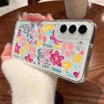 Retro Embossed Flower Case For Samsung Galaxy A56 A55 A57 A54 5G A37 A36 A35 A17 A16 A15 S21 FE S22 S23 S24 S26 S25 Ultra Capa Galaxy S25
