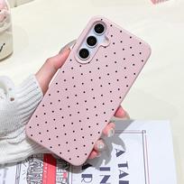 Ins Polka Dots Phone Case For Samsung A56 5G A16 A17 A55 A36 A53 A35 A34 A06 A07 A26 A05S S25 Ultra S24 FE S23 Silicone Cover Galaxy A16 5G
