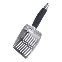 Cat Litter Scoop Stainless Steel Mesh Scooper Metal Kitten Poop Sifting Shovel with Rubber Handle for Cat Litter Box A