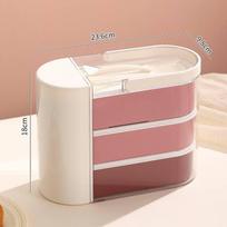 Portable Bento Box Transparent Food Container Outdoor Lunch Box Large Capacity Three Layers For Office Workers And Students red
