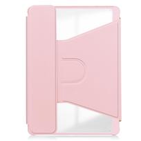 Tablet Case For iPad Air 11 (M2/M3) Rotating Acrylic with Pen Slot For ipad air11 rožinė