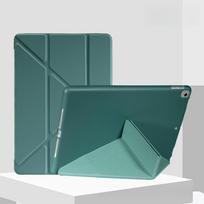 FOR ipad9.7 protective case AIR5 transformable Y-fold leather mini3/4 lightweight silicone 10.2 soft shell solid color mini1-2-3-4-5