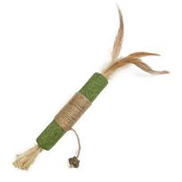 Catnip Stick Toy for Cats Natural Sisal Rope Feather Teaser Interactive Cat Chew Toy with Durable Construction for Indoor Pets one size