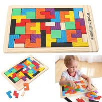 Wooden Puzzle Kid's Puzzle Jigsaw Brain Teaser Toy Educational Puzzle Toys NOS