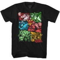 Street Fighter Video Martial Arts Arcade Game Comic Adult T-Shirt Tee S juoda