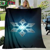 Hot Genshin Impact Runes Pattern Blanket Flannel Thin Blanket Portable Home Travel Office Lunch Break Blanket Birthday Gift 75x90cm