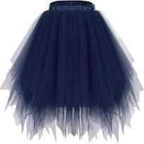 Halloween Party Tulle Skirts Tulle Tutus Princess Wedding Gowns Petticoats Dance Performance Skirts Fluffy Layered Tulle Tutu Skirt M