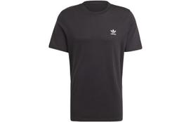 Adidas Originals ESSENTIALS Marškinėliai Vyriški Juodi Apvalia Kaklo Iškirpte Vidutinio Stiliaus Tiesūs IA4873 XS