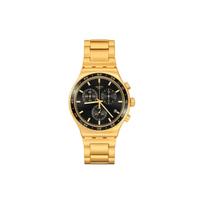 Swatch Metal Series Kvarcinis laikrodis 30M atsparus vandeniui 43 mm Juodas ciferblatas Nerūdijančio plieno korpusas Nerūdijančio plieno apyrankė Unisex laikrodžiai YVG418G Black Dial