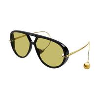 Bottega Veneta Lašeliniai Aviatoriaus Stiliaus Saulės Akiniai Juodi Moteriški Akiniai BV1273S-003 63,Black