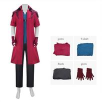 Devil May Cry Dante Cosplay Kostiumo Rinkinys Su Striuke Kelnėmis Pirštinėmis Anime Žaidimo Vaidmenų Žaidimui XL