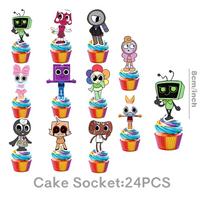 World Dandys Birthday Party Decoration Balloon Cup Plate Cake Topper Horror Game For Kids Party Favors Supplies Gifts Photo Prop other